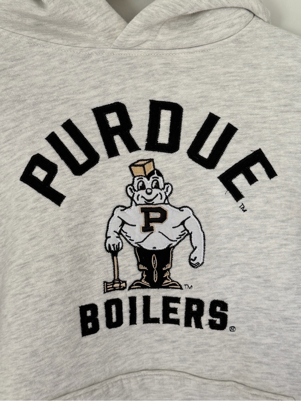 Purdue Boilermakers League Embroidered Hoodie Gray Women’s - Picture 4 of 9